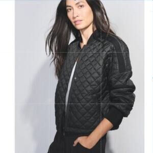 Mercer+Metal Women's Boxy Black Quilted Jacket Size Small NWOT